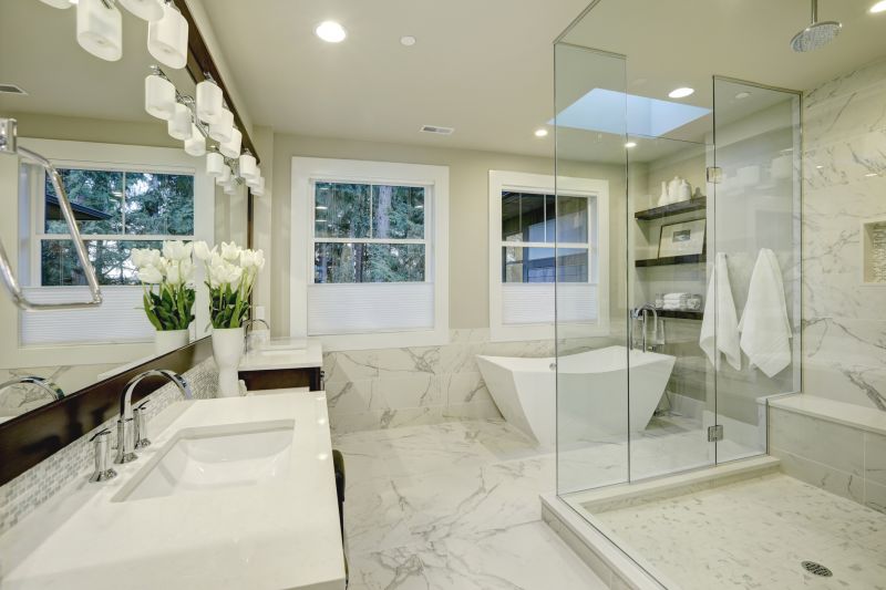 Modern Shower with Glass Doors